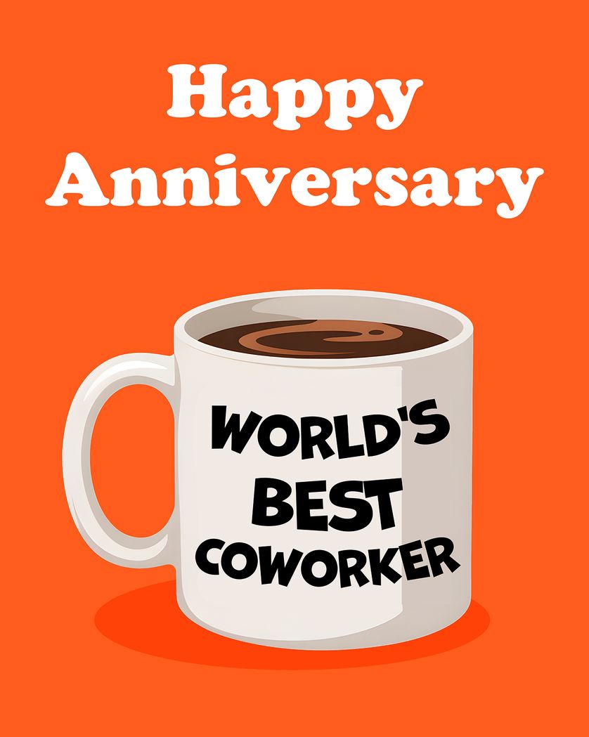 Card design "lovely mug - group anniversary ecard"