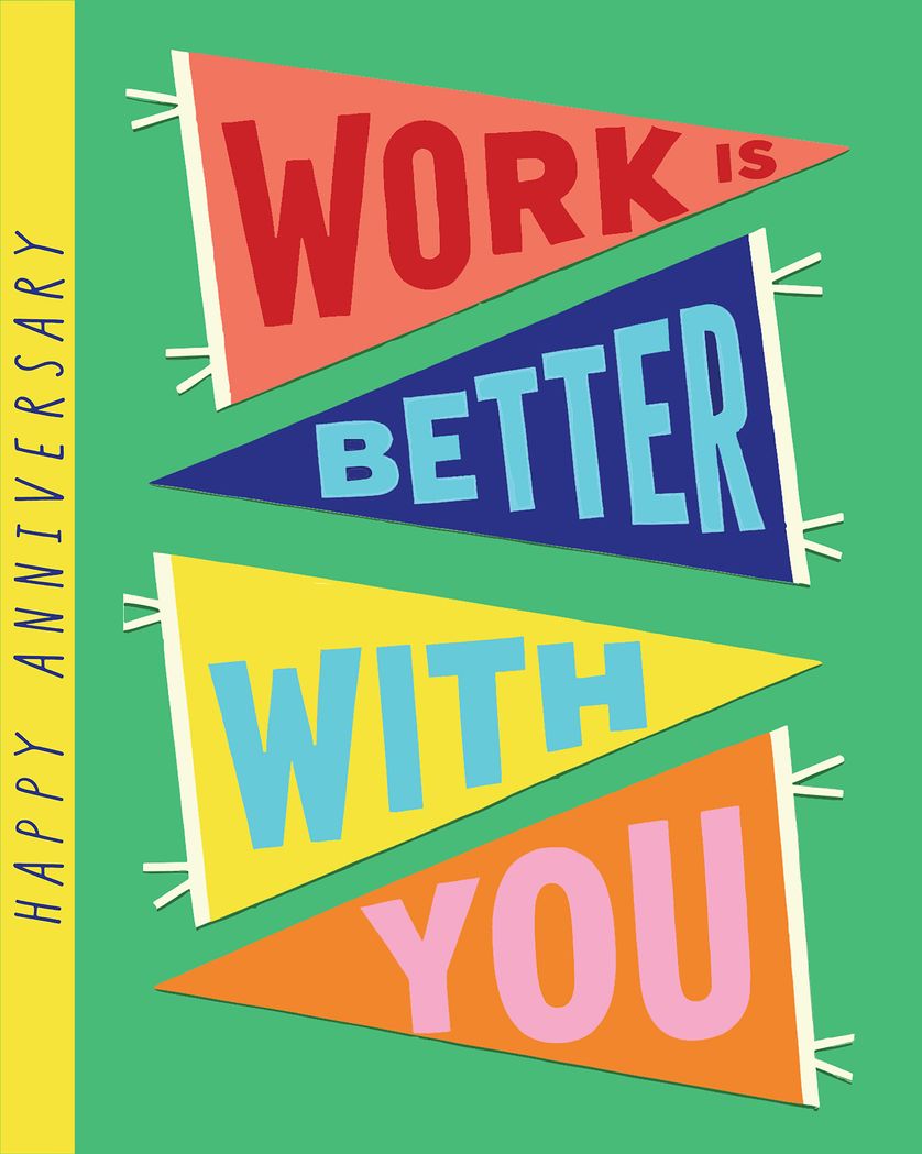 Card design "Put the flags out - group anniversary ecard"