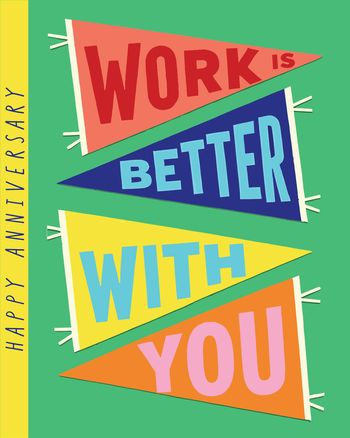 Use Put the flags out - group anniversary ecard