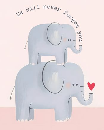 Use Never forget - group leaving ecard