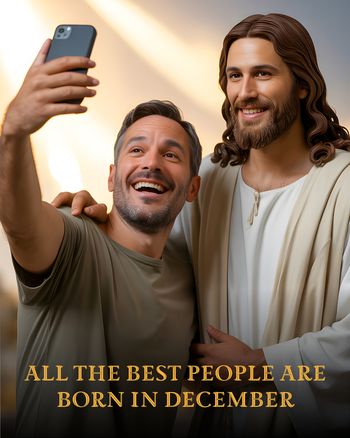 Use Jesus selfie- group birthday ecard