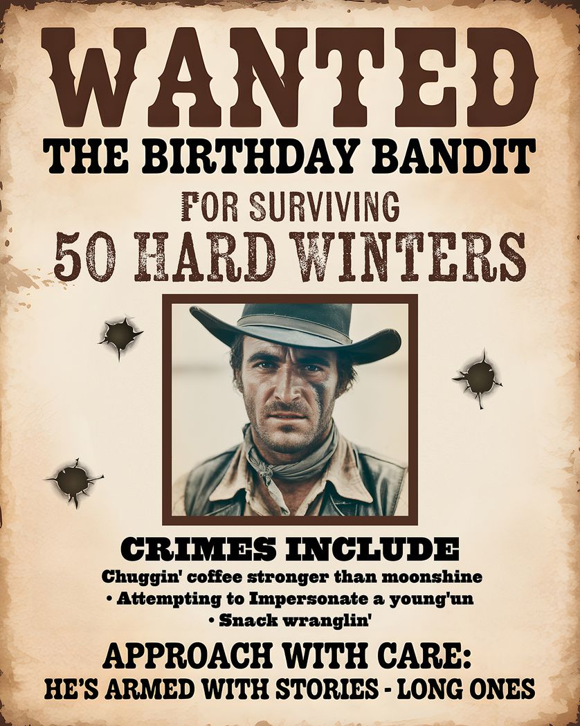 Card design "Birthday bandit - group birthday ecard"