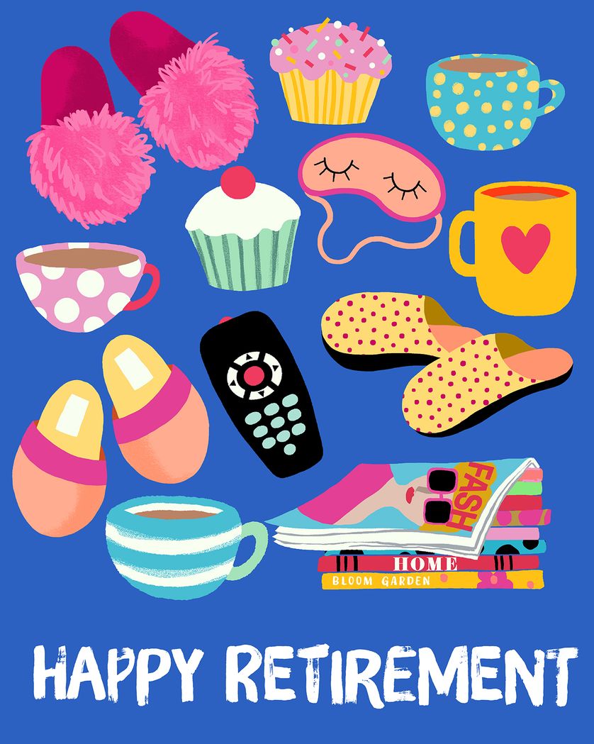 Card design "Retirement kit - group ecard"