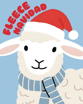 Use Cute lamb - group Christmas ecard