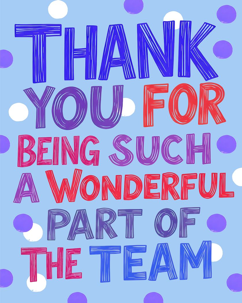 Card design "Brush strokes - group leaving ecard"