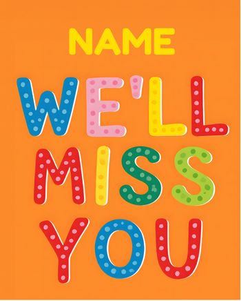 Use Bright words - group leaving ecard