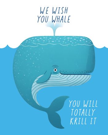Use Whale of a time - group leaving ecard