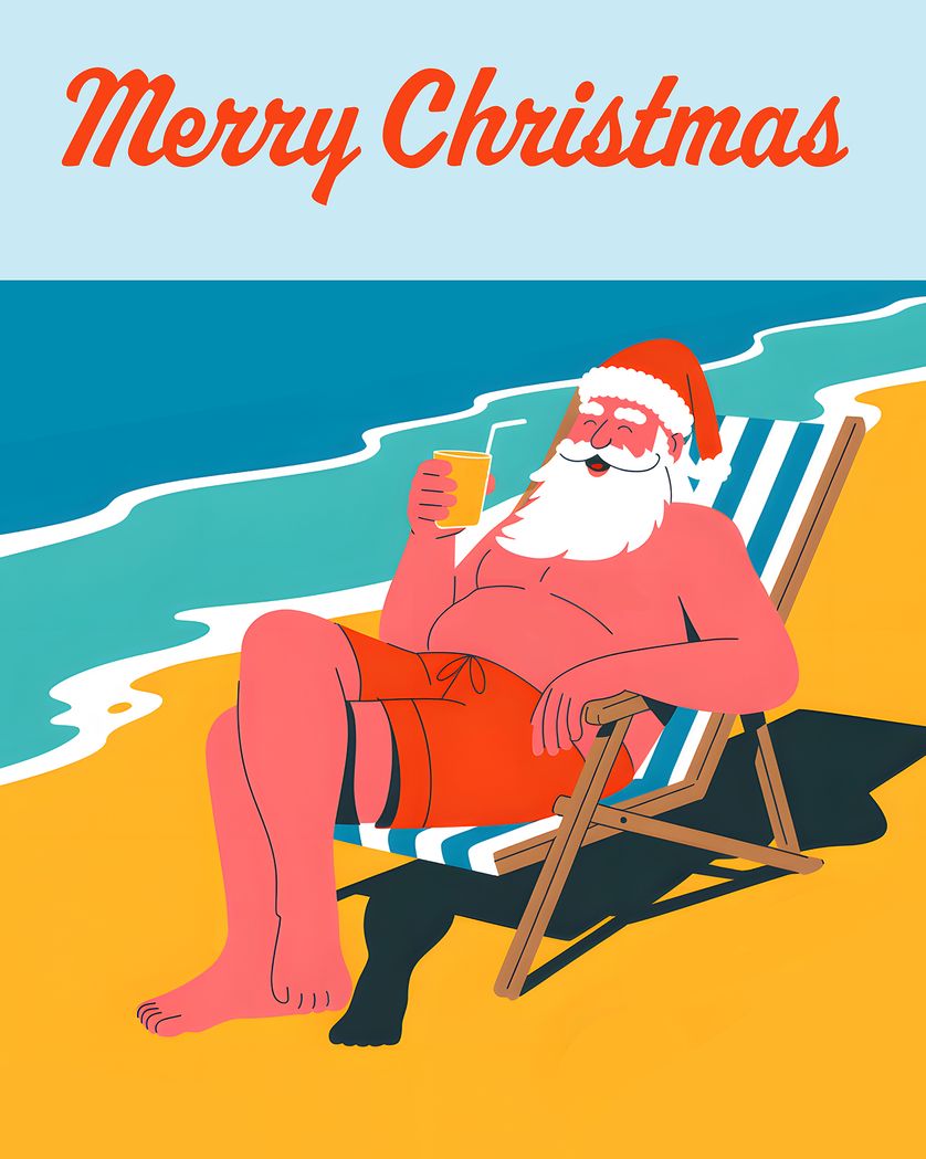 Card design "Christmas down under - group Christmas ecard"