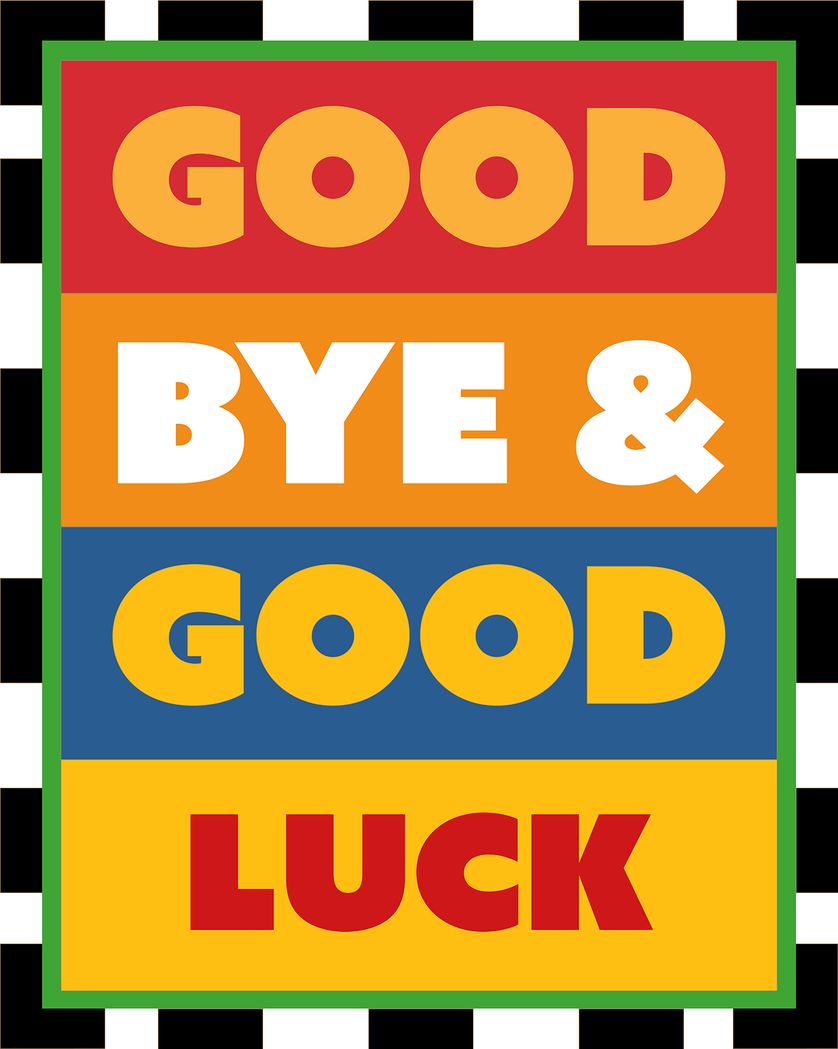 Card design "Bright Goodbye - group leaving ecard"