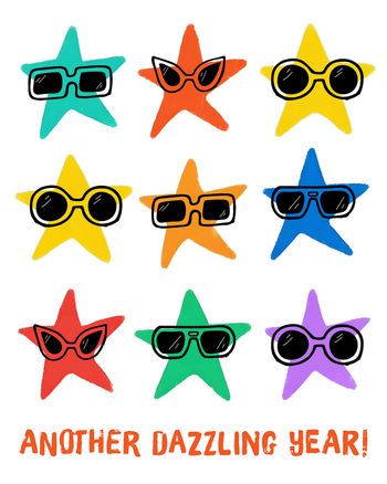 Use Razzle dazzle - group anniversary ecard