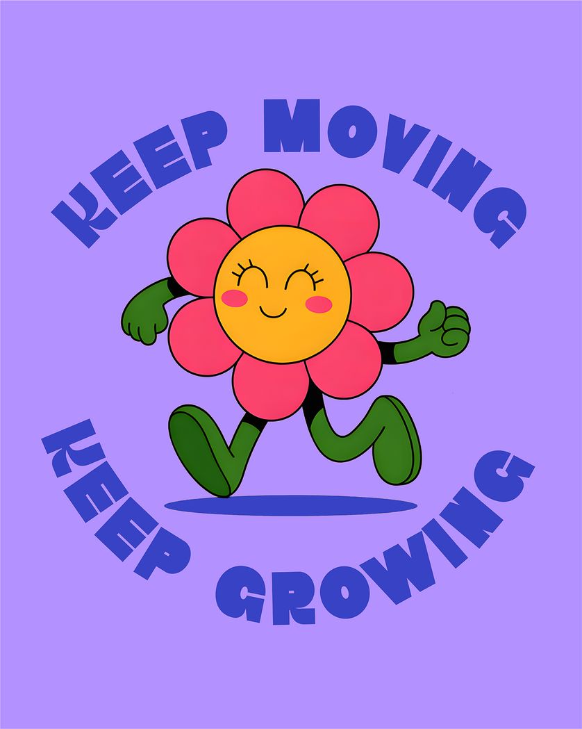 Card design "Kepp Growing - group anniversary ecard"