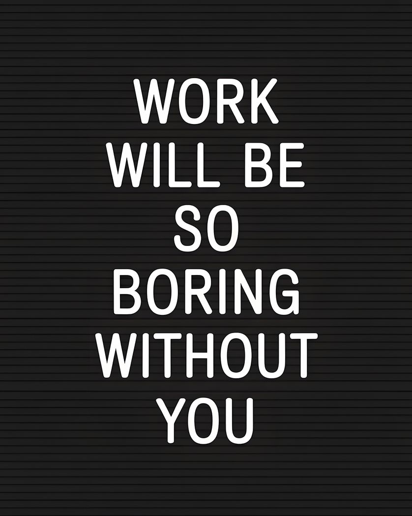 Card design "Boring notice - group leaving ecard"