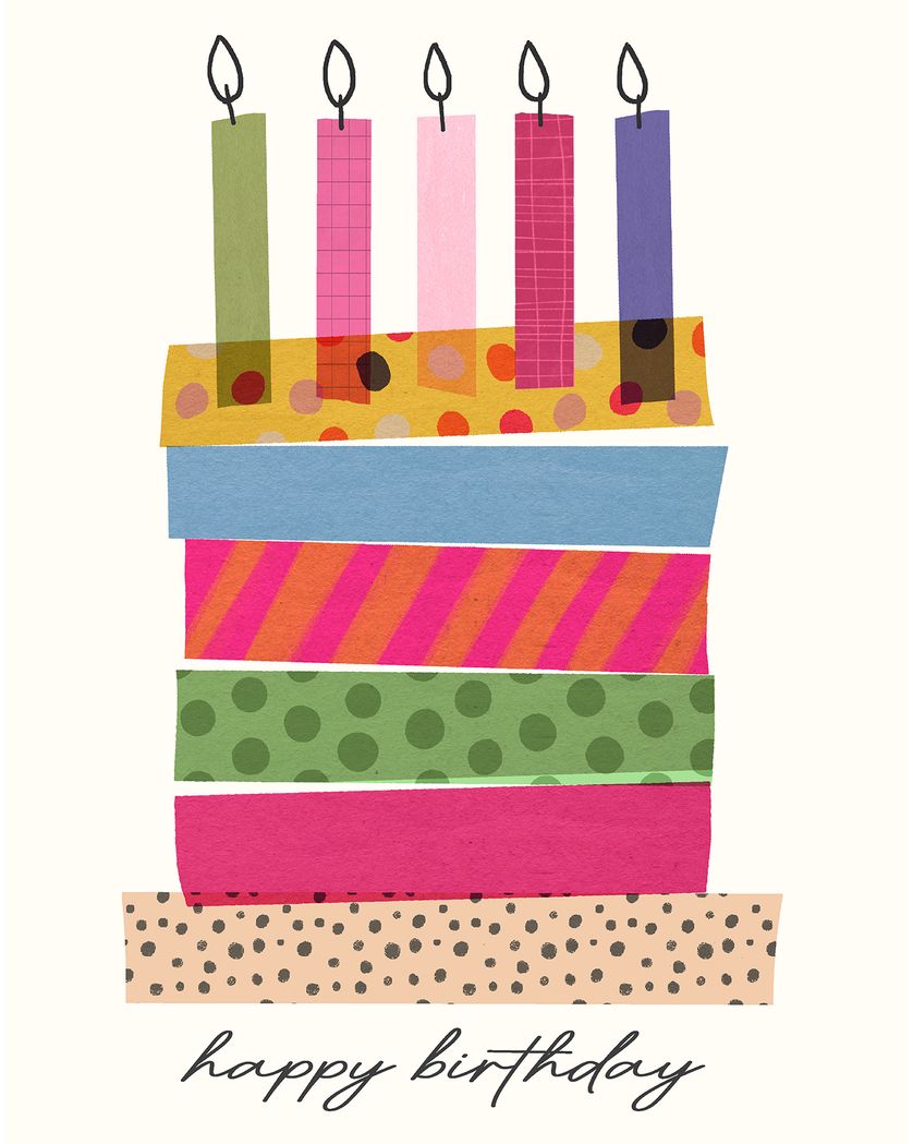Card design "Washi day - group birthday ecard"