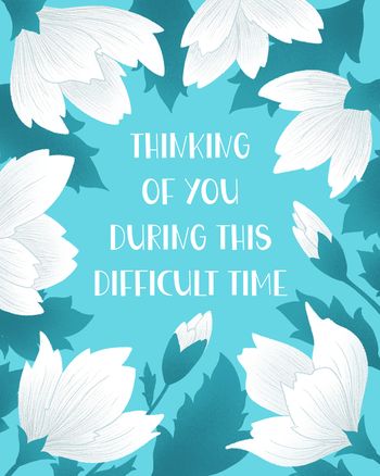 Use White blooms  - group sympathy ecard