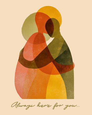 Use Abstract hug - group sympathy ecard
