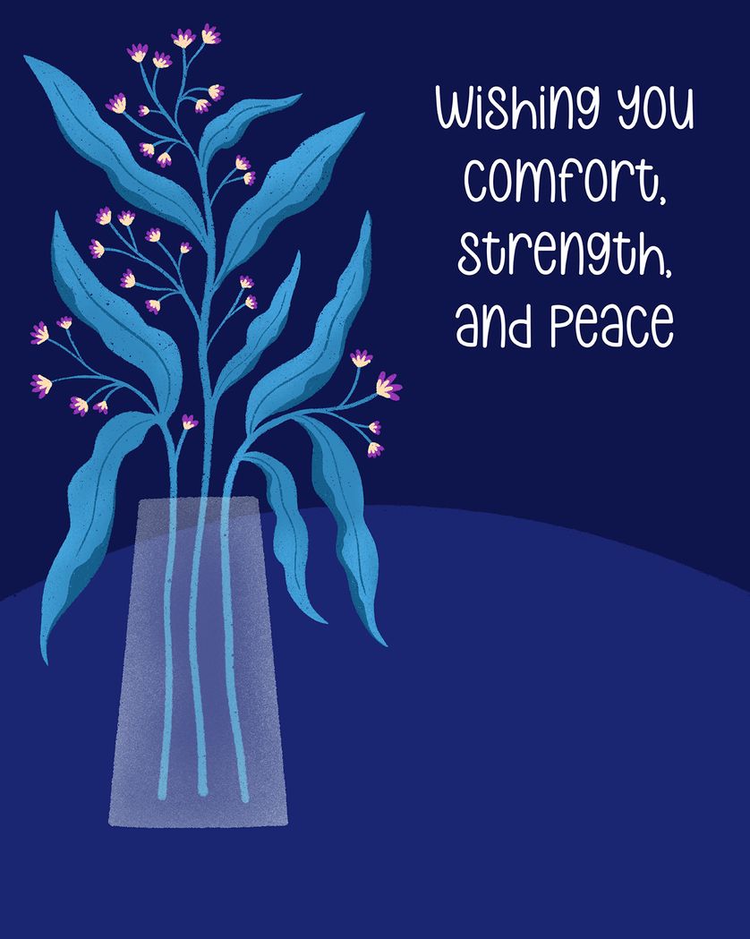 Card design "Pretty Vase - group sympathy ecard"