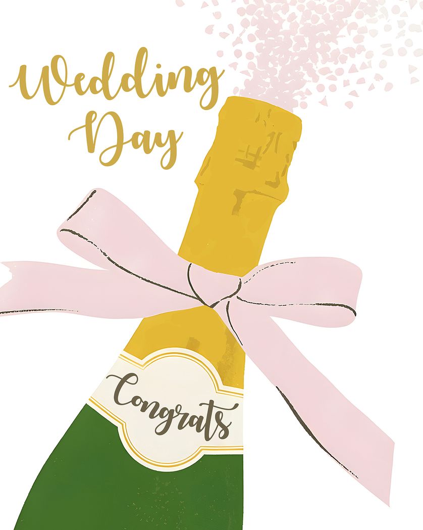 Card design "Champagne toast  - group wedding ecard"