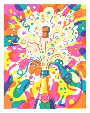 Use Riso celebration - group congrats ecard