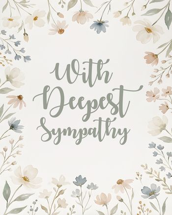 Use Wild flowers - group sympathy ecard