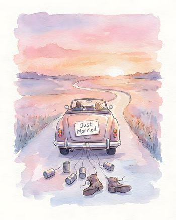 Use Wedding car - group ecard