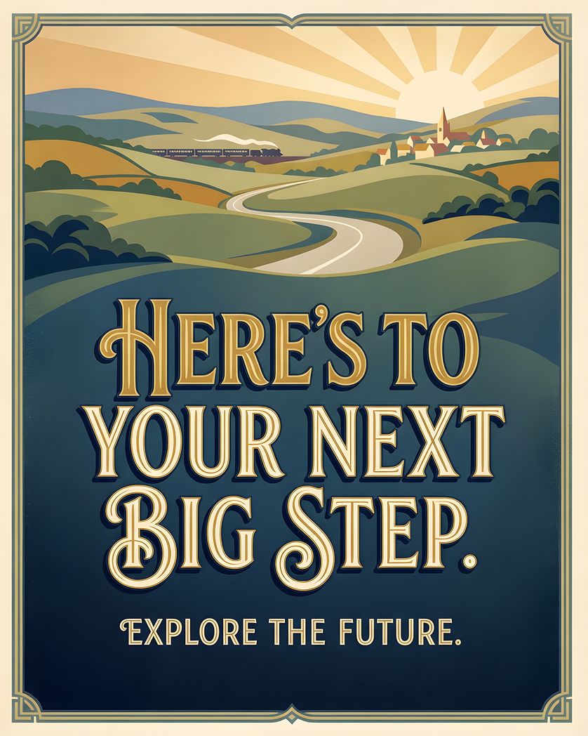 Card design "Great train journey - group leaving ecard"