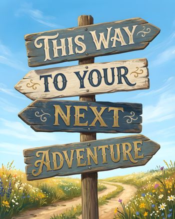 Use It's a sign - group leaving ecard