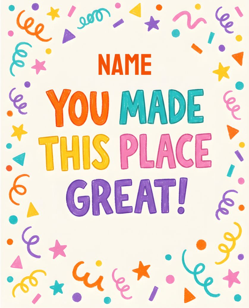 Card design "Doodle - group leaving ecard"