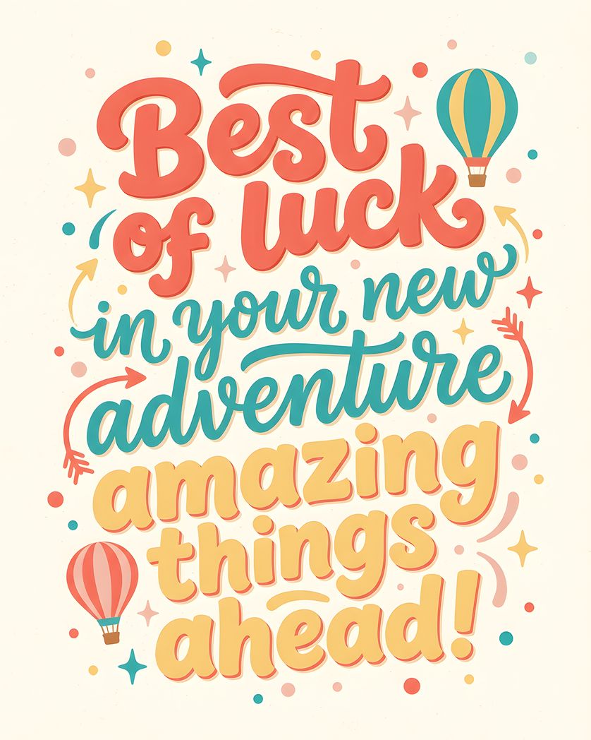 Card design "Up up and away - group leaving ecard"