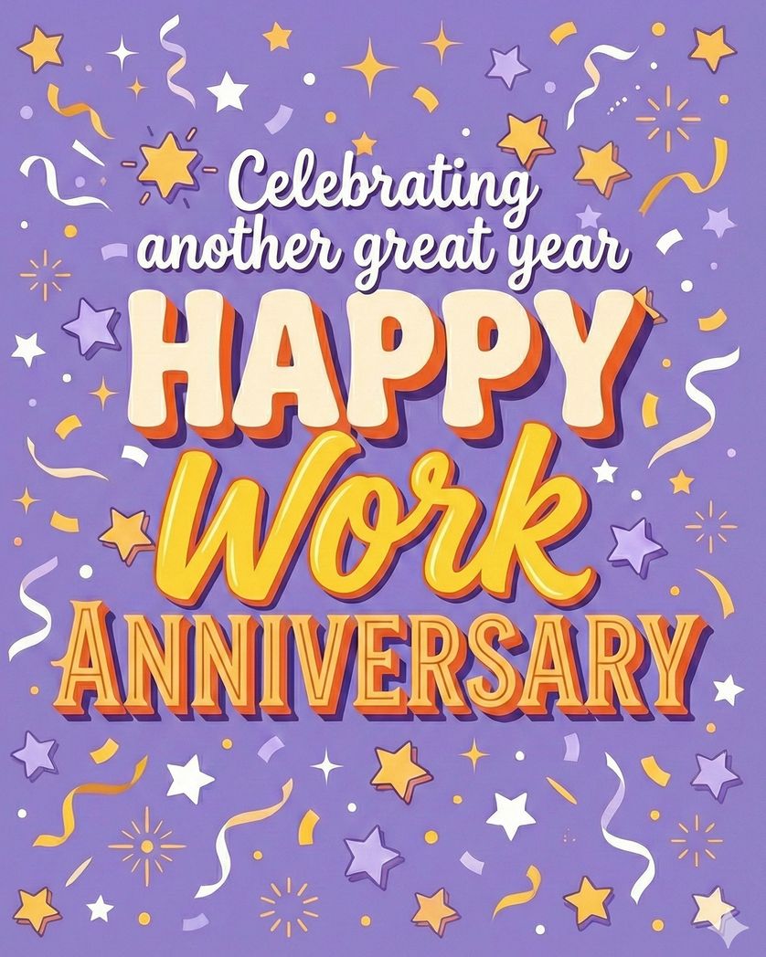 Card design "Word explosion - group anniversary ecard"