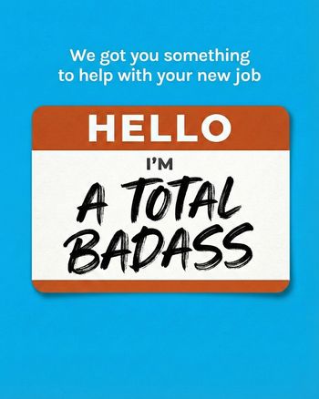 Use name badge - group leaving ecard