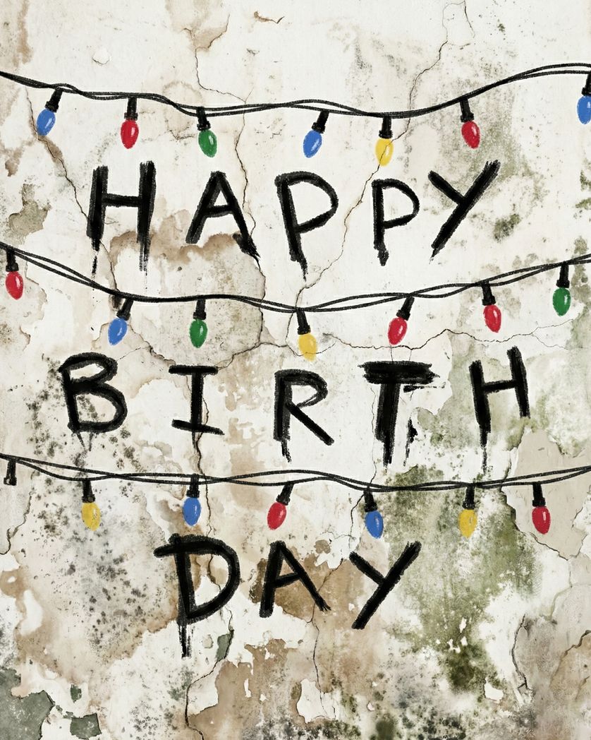 Card design "Stranger birthday - group ecard"