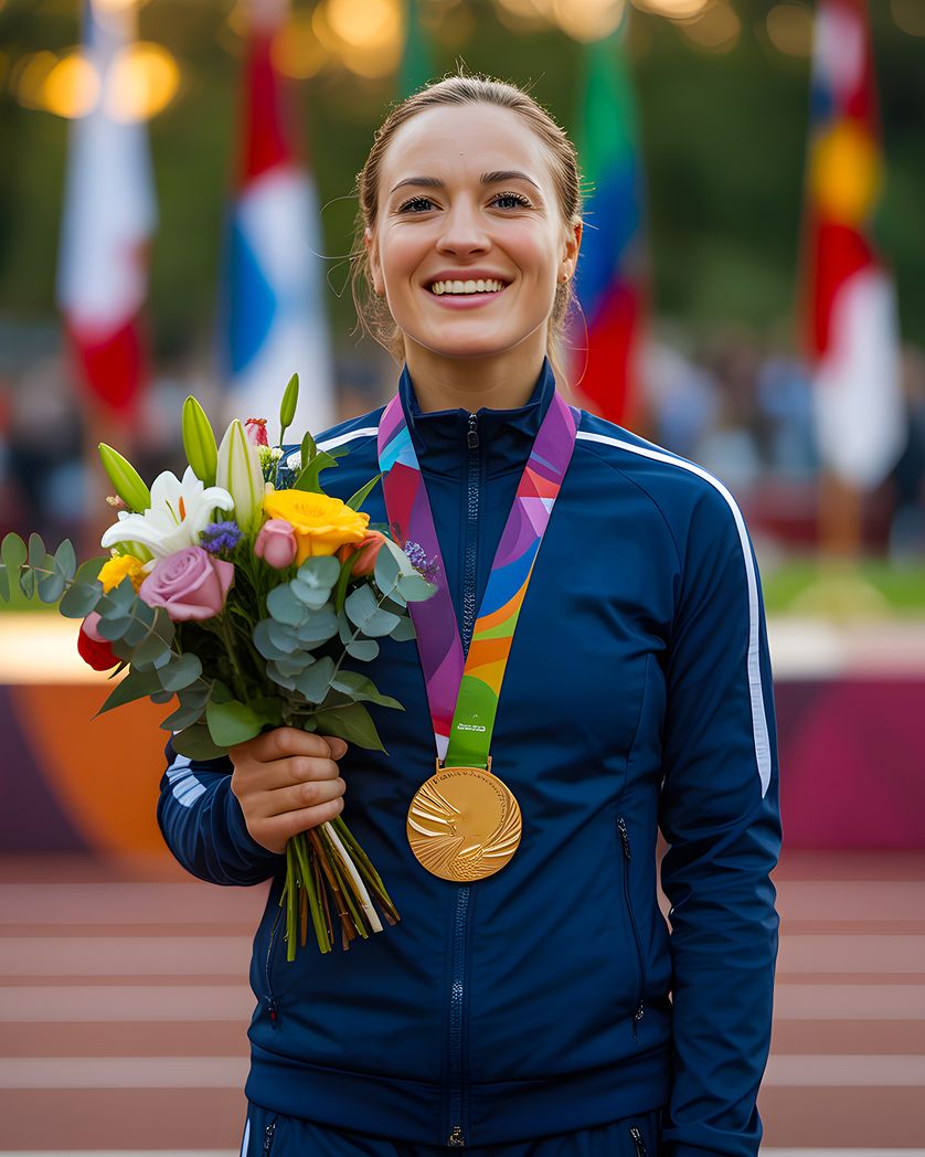 Card design "Olympic Champion - group ecard"