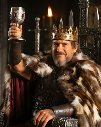 Use A toast to the King - group ecard