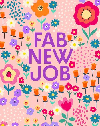 Use Ditsy Goodbye - group leaving ecard