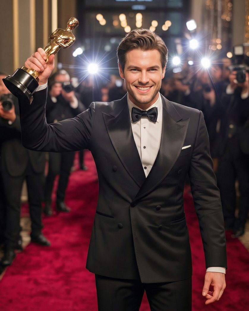 Card design "Oscar Winner - group ecard"