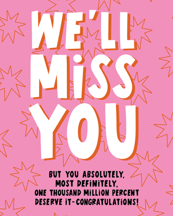 Use Well deserved - group leaving ecard