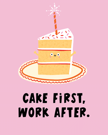 Use Cake first always - group birthday ecard