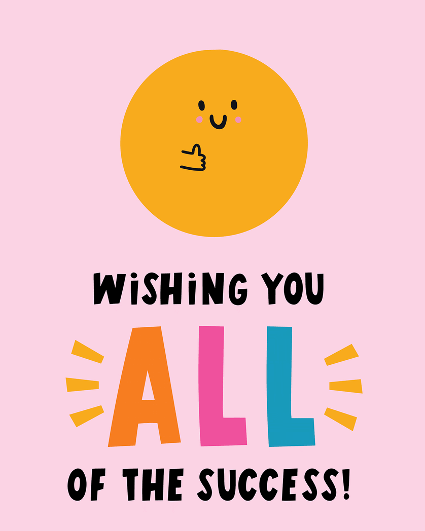 Card design "Thumbs up - group leaving ecard"