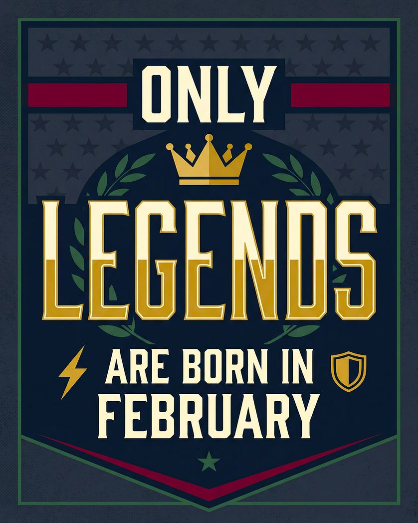 Card design "Legendary birthday card - group greeting ecard"