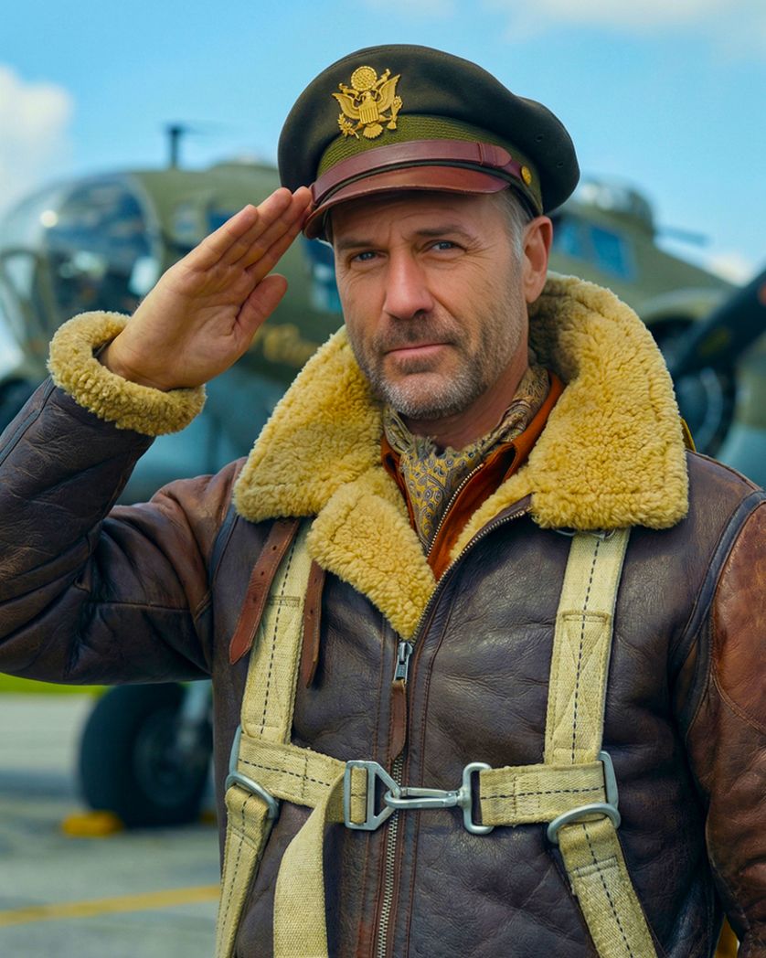 Card design "Fighter Pilot - group ecard"