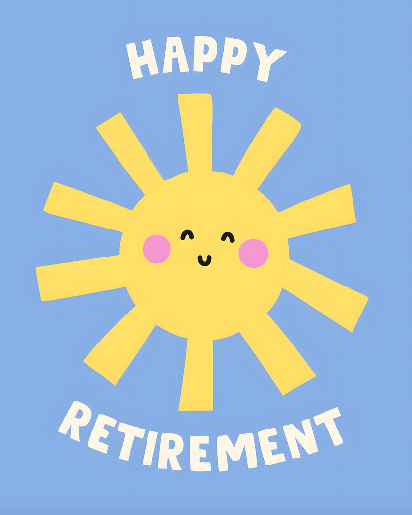 Card design "Sunny Days - group retirement ecard"