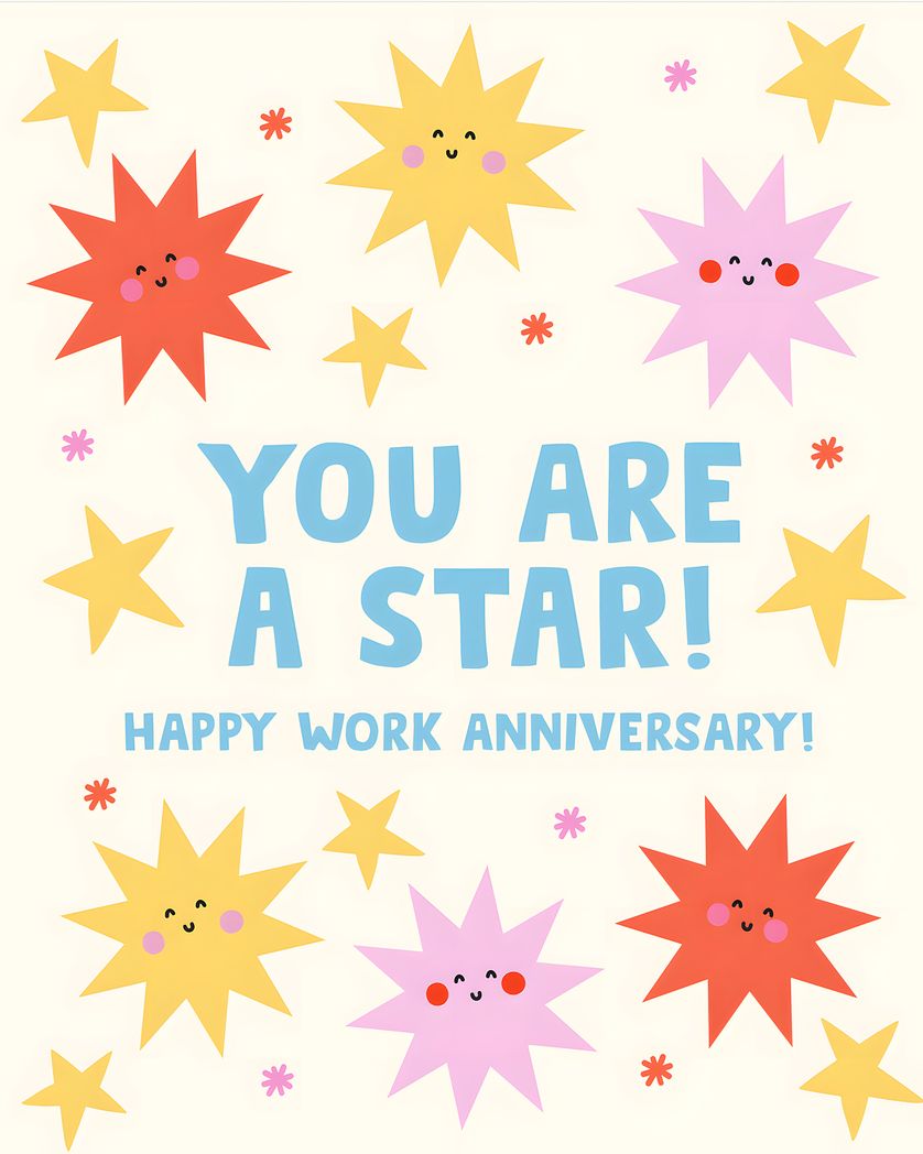 Card design "Starshine - group anniversary ecard"