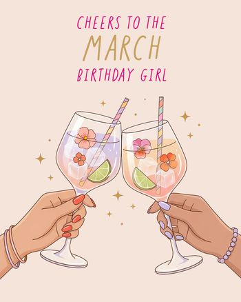 Use March cheers - group birthday ecard