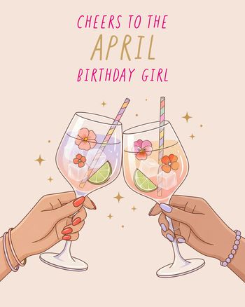 Use April cheers - group birthday ecard