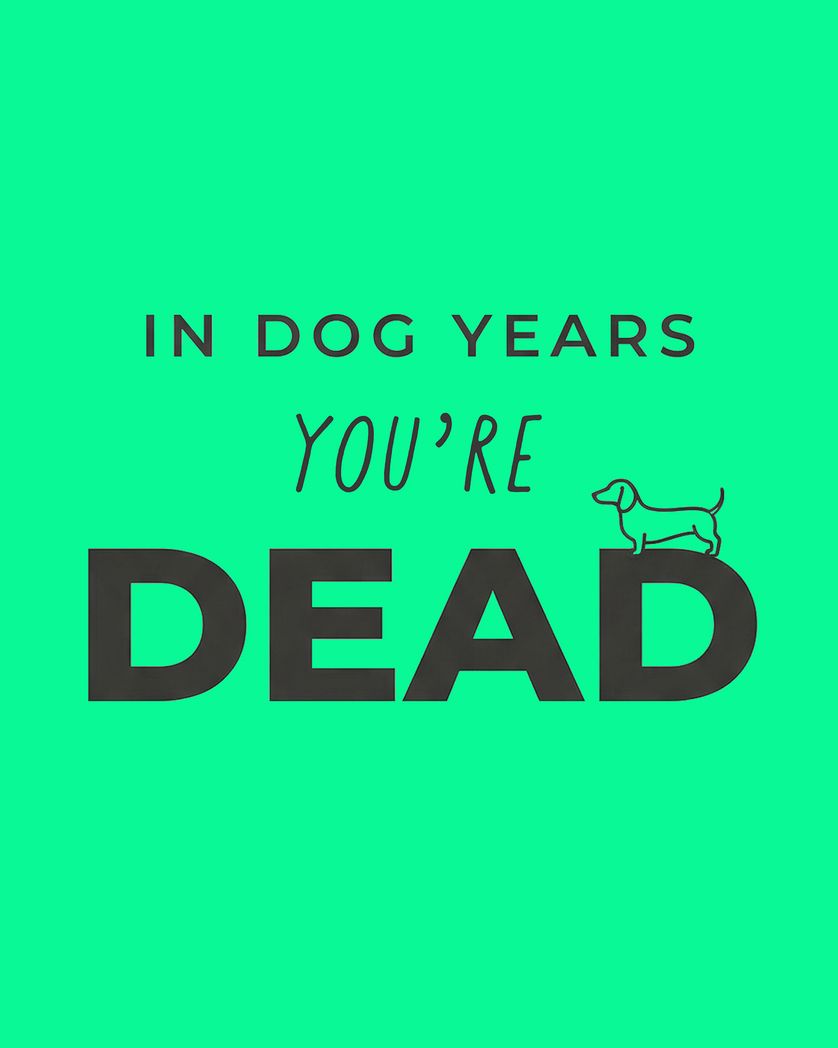 Card design "Dog Gone - group birthday ecard"