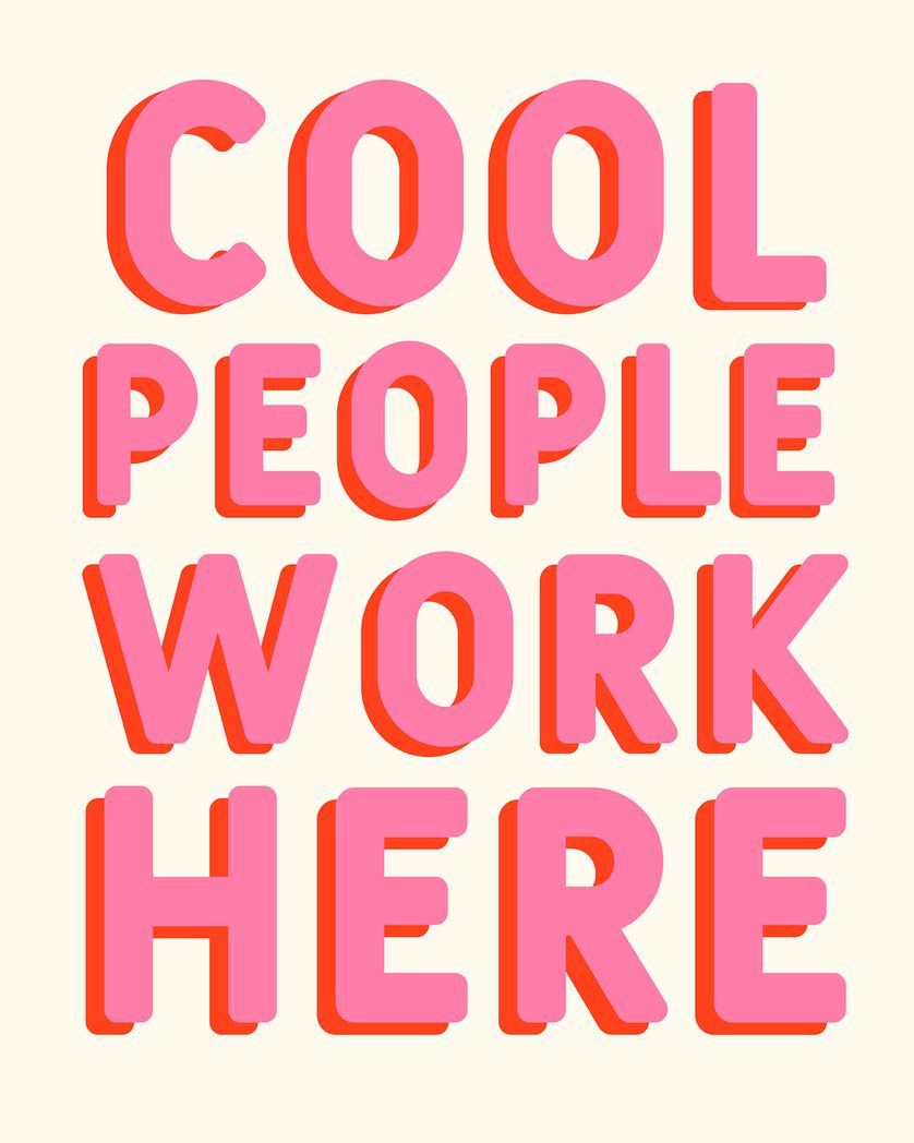 Card design "Cool Workplace - group employee appreciation ecard"