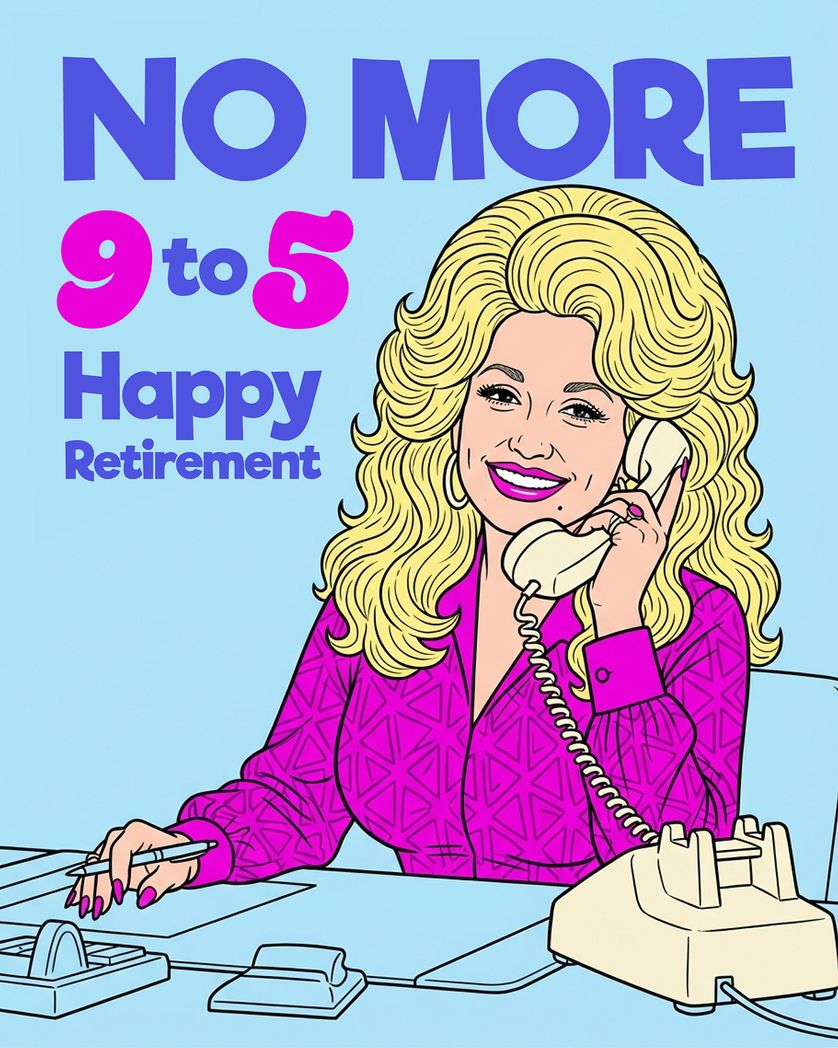 Card design "9-5 - group leaving ecard"