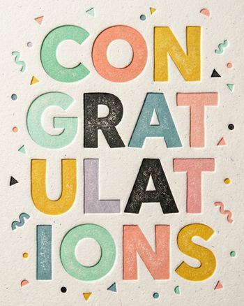 Use Letter press - group congratulations ecard
