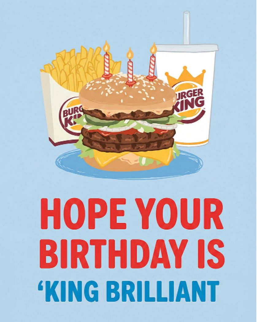 Card design "Birthday King - group ecard"