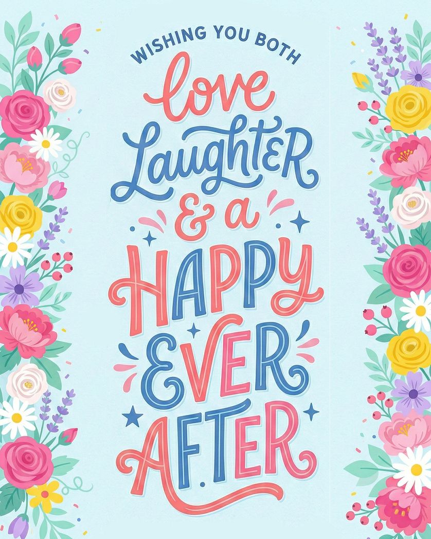 Card design "Wedding wishes - group wedding ecard"